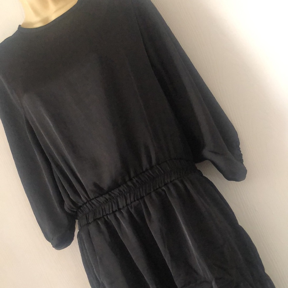 Paper Crane woman’s fall stretchy black tunic dress